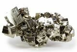 Gleaming Striated Cubic Pyrite Cluster - Peru #341557-1